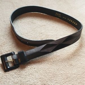 Jaeger vintage leather gray and black belt
